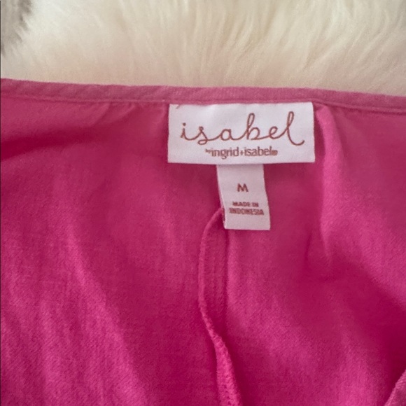 Pink V-Neck Dress with Button Detail maternity - Picture 2 of 3